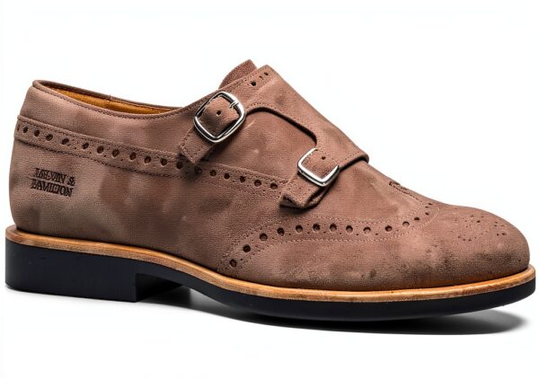 Chaussures Melvin Hamilton cuir main homme gris bleu-6