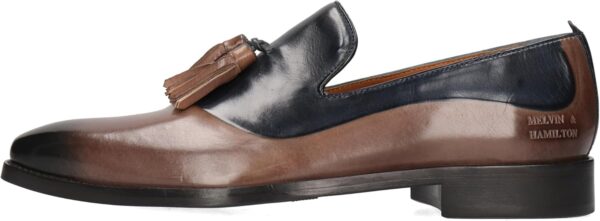 Chaussures bateau Melvin Hamilton cuir main homme gris-2