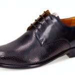 Chaussures homme Melvin Hamilton cuir main fabrication bleu-0