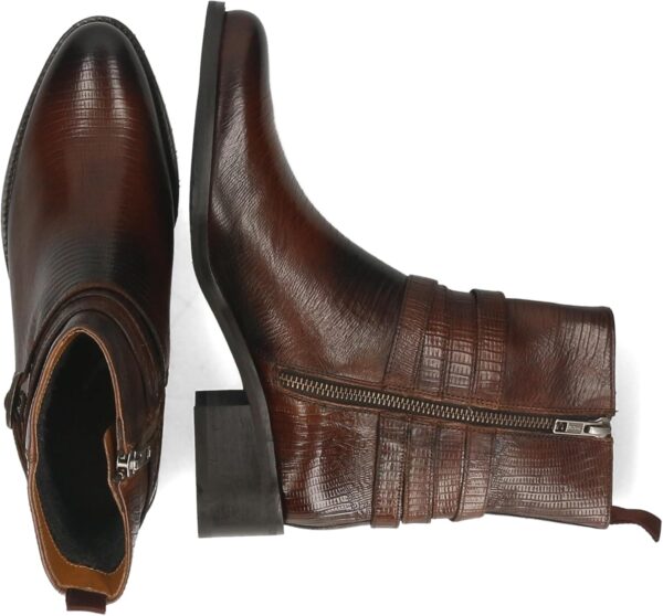 Bottes femme Melvin Hamilton cuir talon bloc marron pointues-5