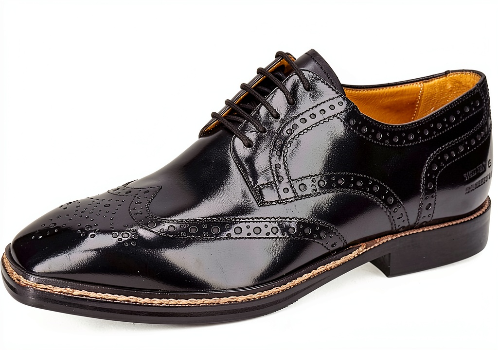 Chaussures Oxford Melvin Hamilton en cuir noir sur fond neutre