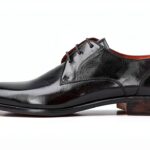 Chaussures en cuir pointues talons plats femme noir 46 EU-0