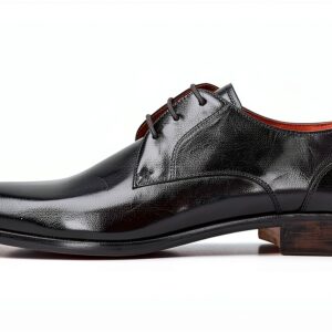Chaussures en cuir pointues talons plats femme noir 46 EU-0