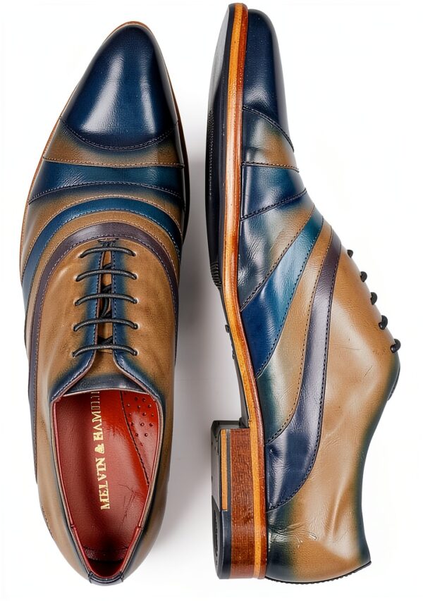 Chaussures Melvin Hamilton cuir veau pointues homme marron-4