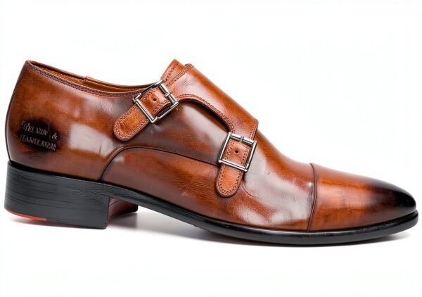 Chaussures Melvin Hamilton cuir main homme mocassins gris-1