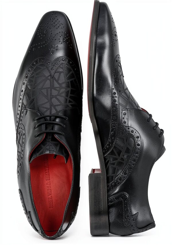 Chaussures Oxford Melvin Hamilton cuir main homme noir-5