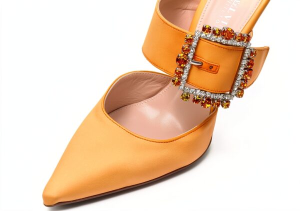 Chaussures Melvin Hamilton femme cuir orange talon aiguille-4