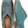 Melvin Hamilton Oxfords Femme Cuir Talon Bloc Turquoise-5