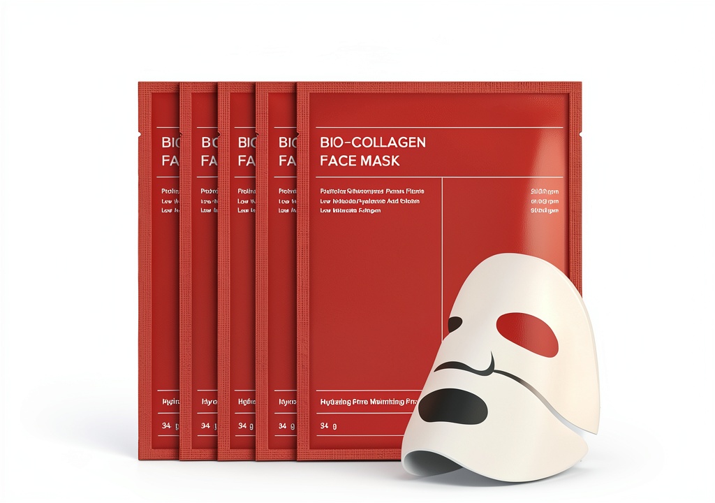 'Application du masque collagène DaSpeed sur le visage'