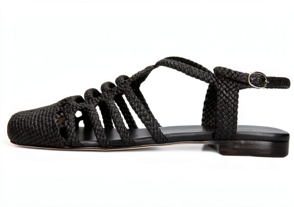Melvin Hamilton Sandales Femme Cuir Main Semelle Gomme Noir-2