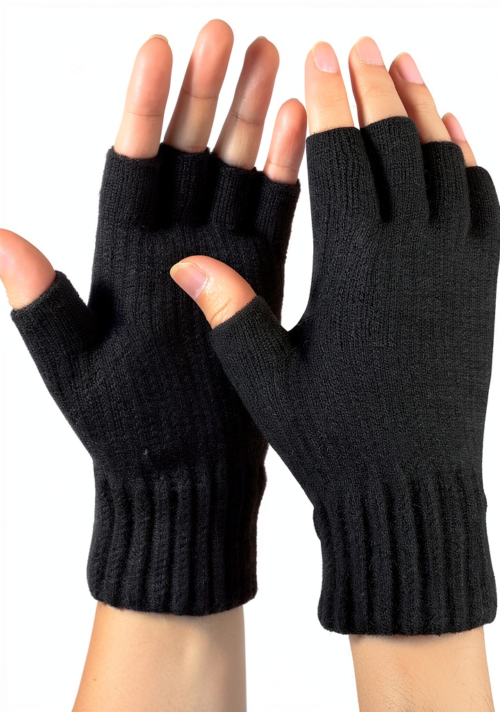 Gants demi-doigts thermiques portés lors de la conduite