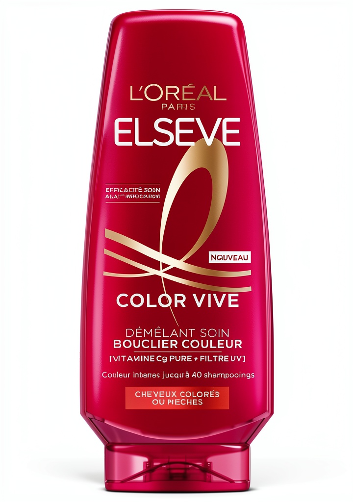 Application de l'après-shampooing Color-Vive sur des cheveux colorés