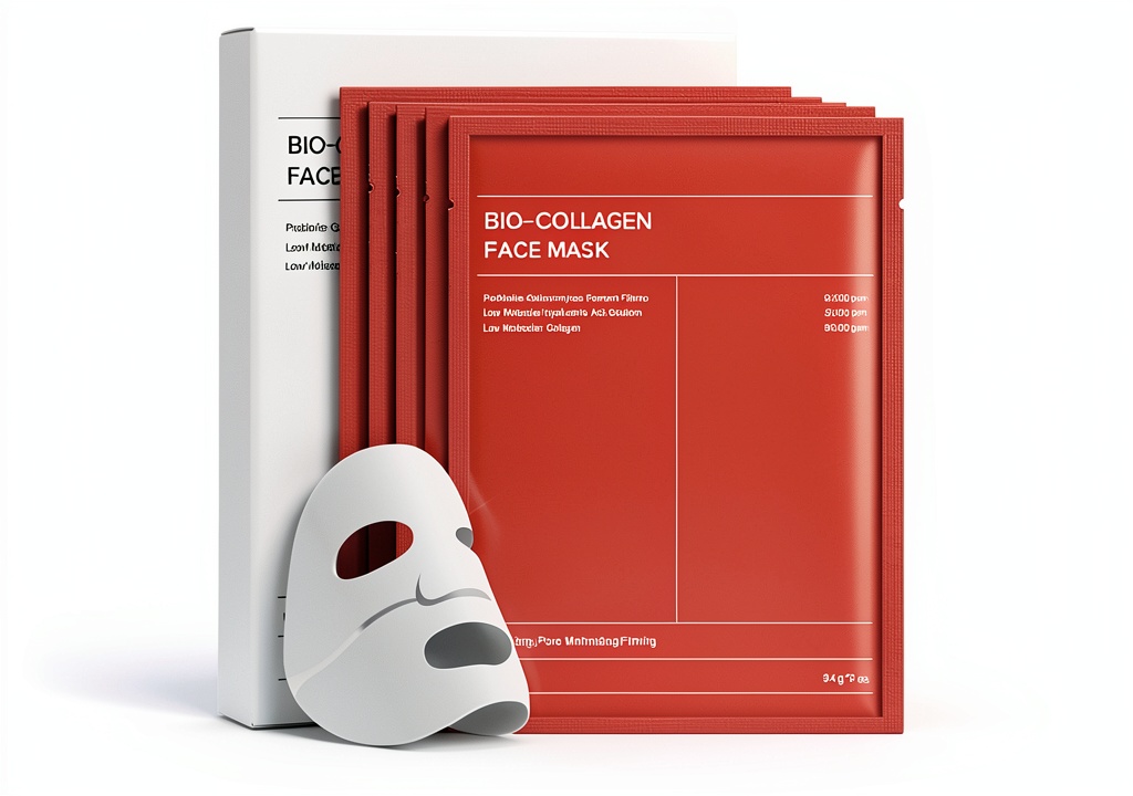 Application du masque collagène Chiosa sur le visage