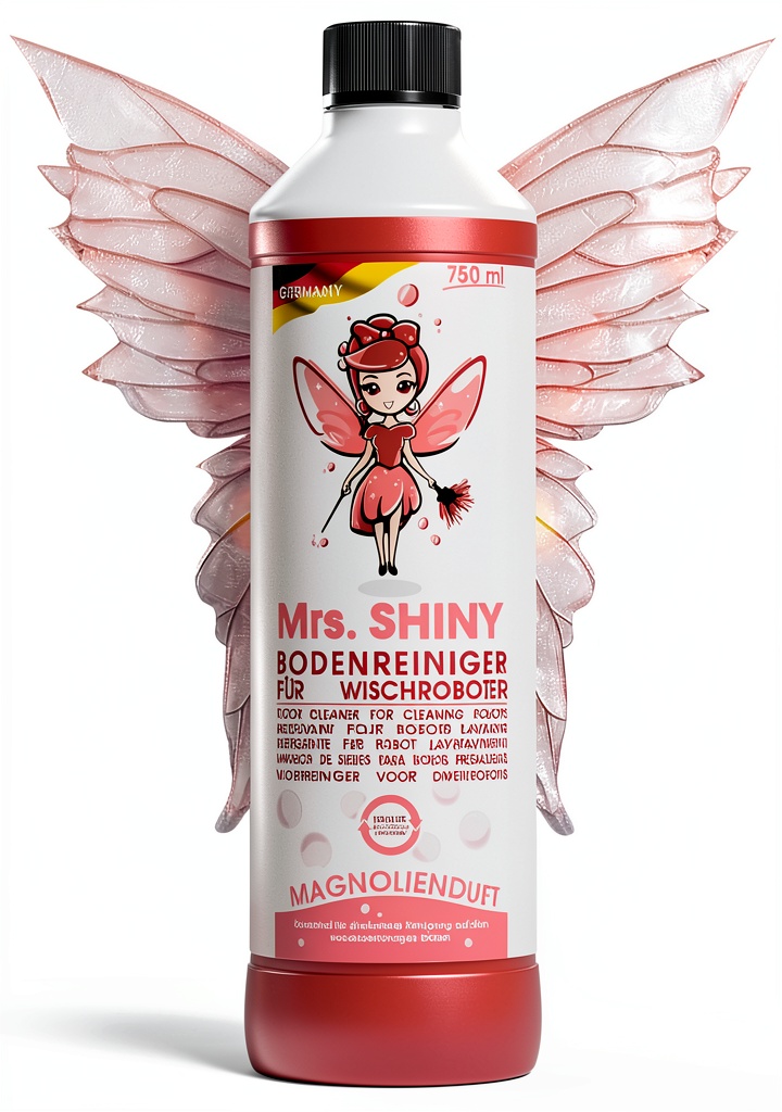 'Détergent Mrs. SHINY pour aspirateur laveur avec flacon de 750 ml'