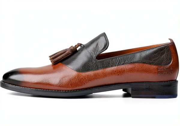 Chaussures Melvin Hamilton cuir main homme gris marron-2