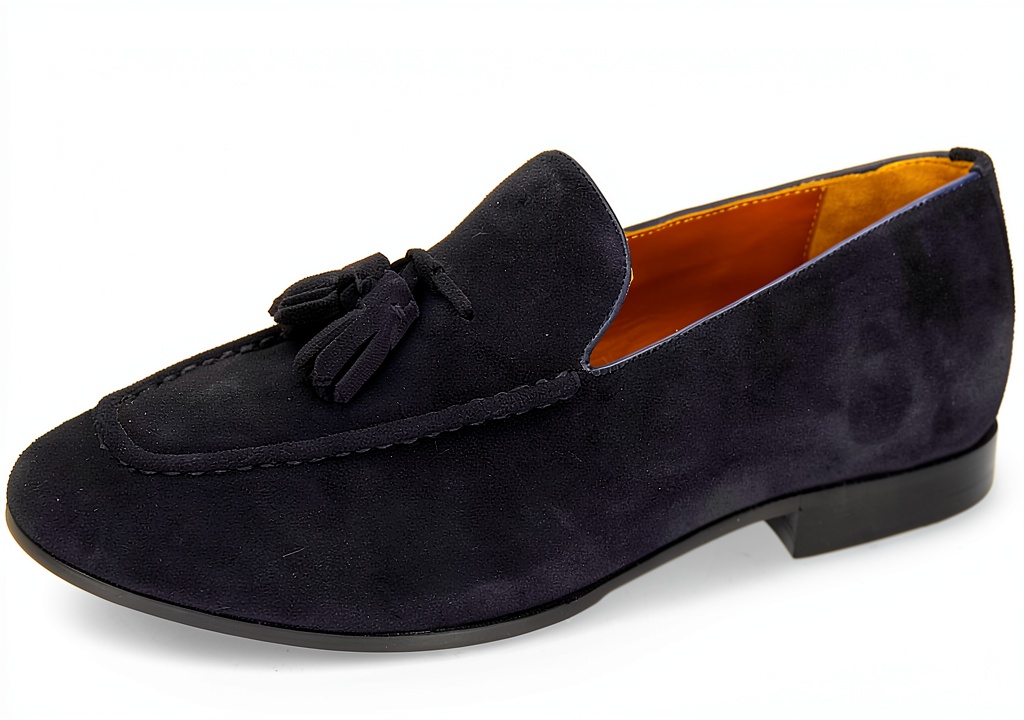 Chaussures bateau Melvin Hamilton en cuir veau bleu sur fond neutre