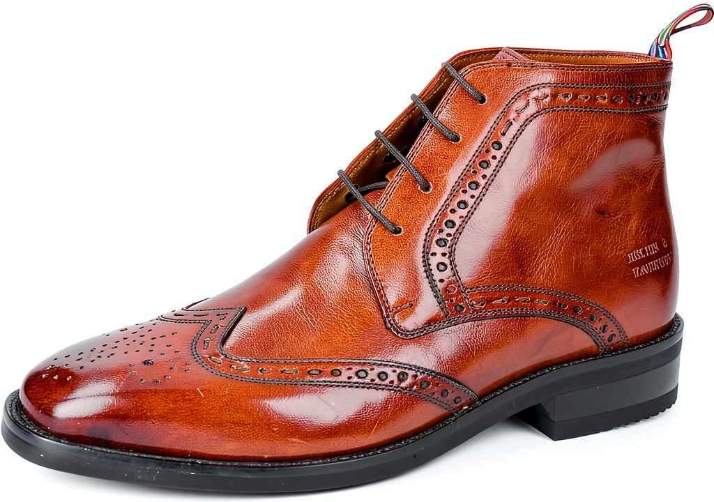 Chaussures Melvin Hamilton en cuir noir sur fond neutre