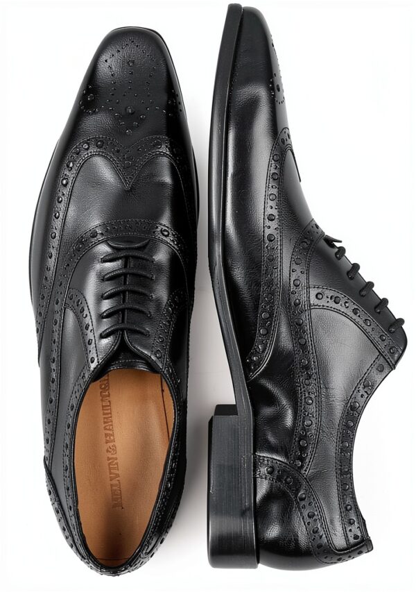 Chaussures Melvin Hamilton cuir main homme noir Oxfords-5