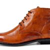 Melvin Hamilton Bottes Femme Cuir Main Semelle Rouge-2
