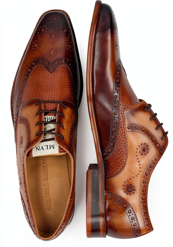 Chaussures en cuir Melvin Hamilton homme marron point carrée-5