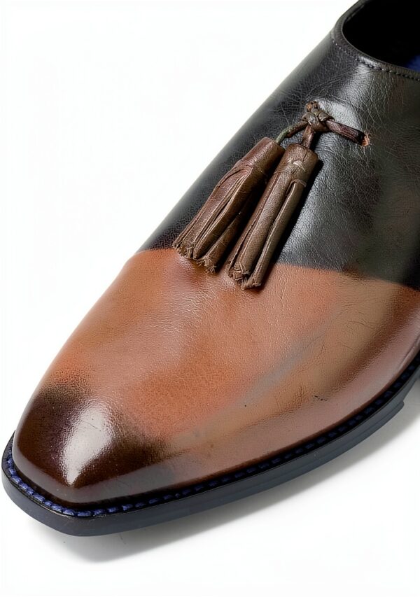 Chaussures Melvin Hamilton cuir main homme gris marron-4