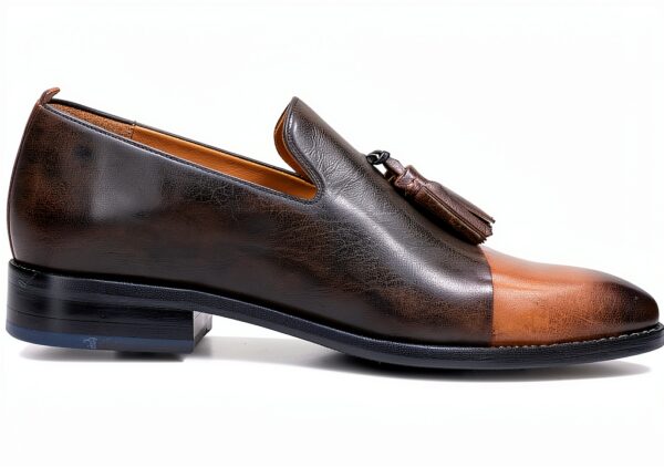 Chaussures Melvin Hamilton cuir main homme gris marron-6