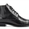 Bottes femme Melvin Hamilton cuir main talons plats noir-1