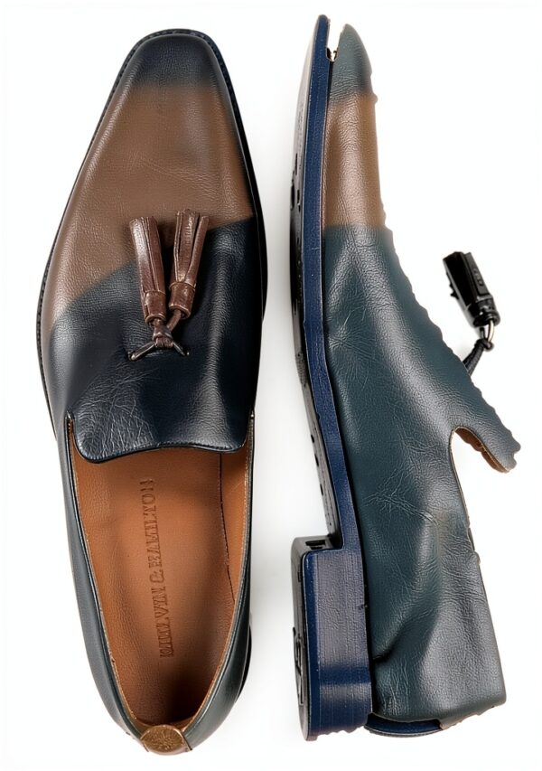 Chaussures Melvin Hamilton cuir main homme gris marron-5