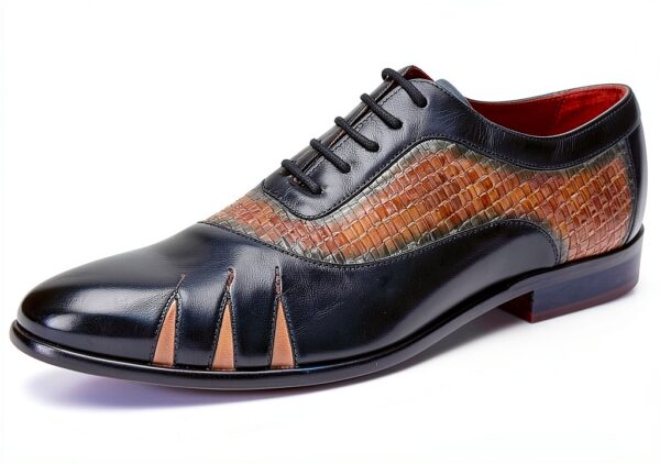 Chaussures homme cuir Melvin Hamilton pointues bleu-2