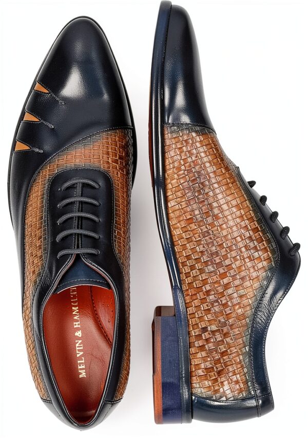 Chaussures homme cuir Melvin Hamilton pointues bleu-1