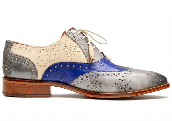 Chaussures Oxfords hommes Melvin Hamilton Cuir de veau pointu Bleu-2