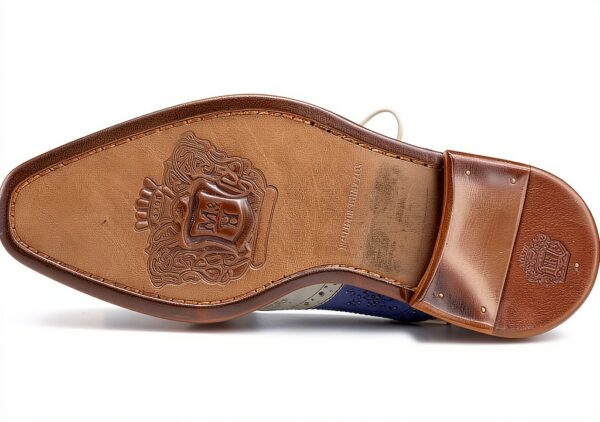 Chaussures Oxfords hommes Melvin Hamilton Cuir de veau pointu Bleu-3