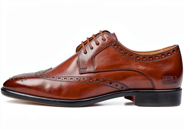 Chaussures Oxfords hommes Melvin & Hamilton Marron cuir fait main-2