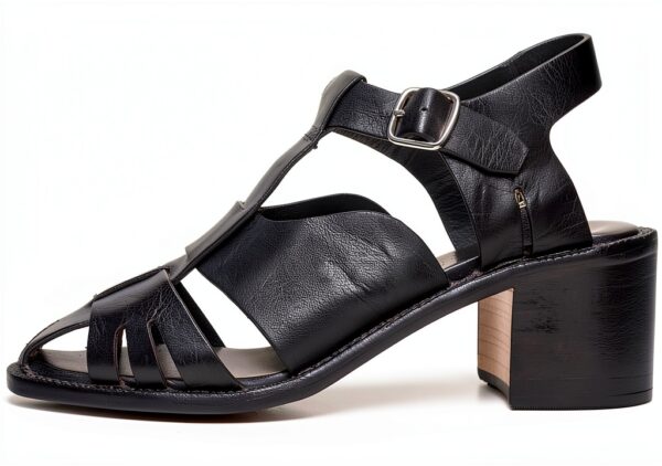 Melvin & Hamilton Sandales Femme Noires Cuir Fait Main 36-43 EU-2