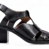 Melvin & Hamilton Sandales Femme Noires Cuir Fait Main 36-43 EU-1