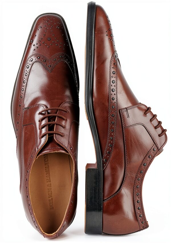 Chaussures Oxfords hommes Melvin & Hamilton Marron cuir fait main-5