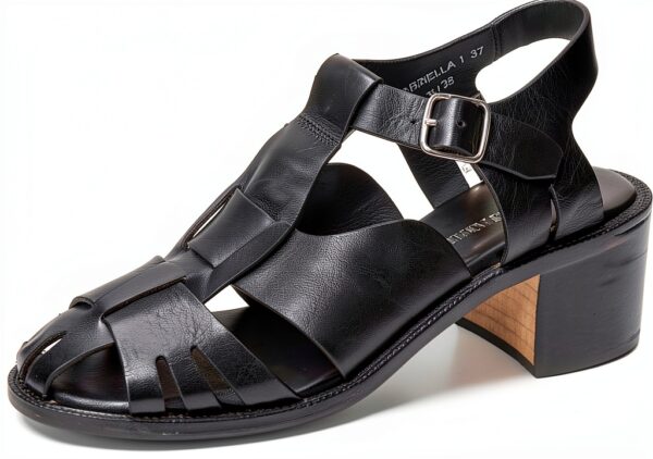 Melvin & Hamilton Sandales Femme Noires Cuir Fait Main 36-43 EU-0