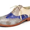 Chaussures Oxfords hommes Melvin Hamilton Cuir de veau pointu Bleu-0