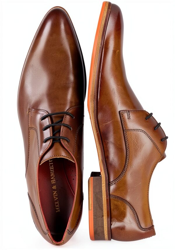 Chaussures Oxfords homme Melvin & Hamilton cuir veau marron pointu-5