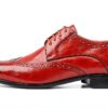 Chaussures Oxford Homme Melvin Hamilton Lewis Rouge Cuir fait main-0