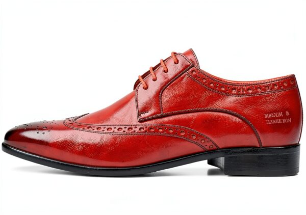 Chaussures Oxford Homme Melvin Hamilton Lewis Rouge Cuir fait main-0