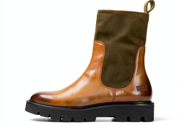 Melvin & Hamilton Bottine Femme Sally 149 Vert Cuir Fait Main-2