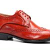 Chaussures Oxford Homme Melvin Hamilton Lewis Rouge Cuir fait main-6