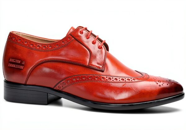 Chaussures Oxford Homme Melvin Hamilton Lewis Rouge Cuir fait main-6