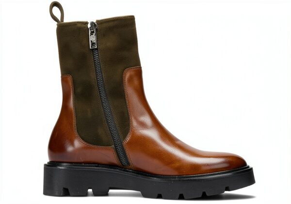 Melvin & Hamilton Bottine Femme Sally 149 Vert Cuir Fait Main-1