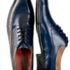 Chaussures Oxford Homme Melvin Hamilton Toni 36 Bleu Cuir Fait Main-5