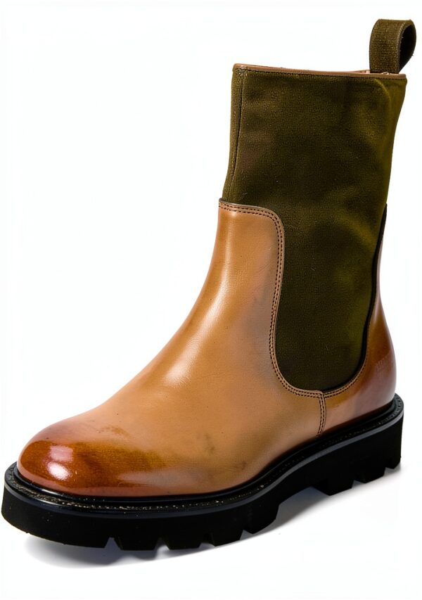 Melvin & Hamilton Bottine Femme Sally 149 Vert Cuir Fait Main-0
