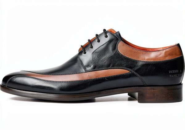Chaussures Oxford Homme Melvin Hamilton Toni 36 Bleu Cuir Fait Main-2