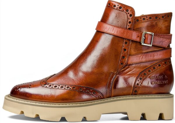 Bottine femme Melvin & Hamilton Selina 25 en cuir taupe, plateforme-2