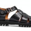 Sandale homme Melvin & Hamilton cuir fait main noir modèle 127921-5